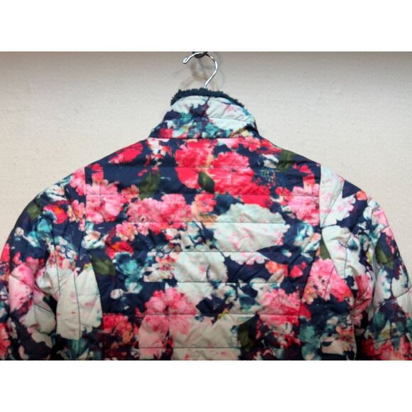 The North Face Girls Mossbud Reversible Puffer Long Sleeve Size M Multi Floral - Picture 14 of 16